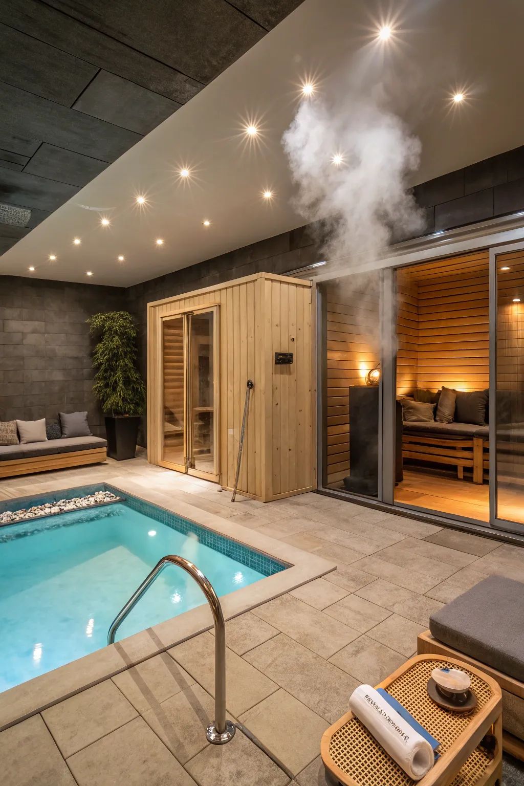 Tổ hợp hồ bơi và phòng xông hơi khô là gì?
