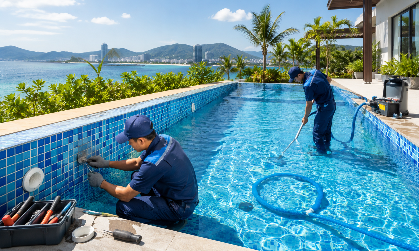 Lợi ích khi lựa chọn dịch vụ sửa chữa hồ bơi chuyên nghiệp